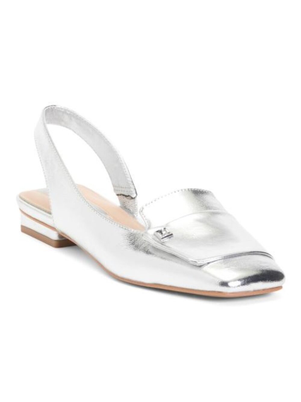 FRANCO SARTO Silver Tegan Slingback Flats